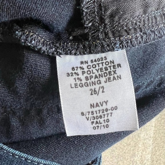 GAP Legging Jeans Low Rise Skinny Leg Dark Wash Stretch Denim Women's 26/2 - Picture 7 of 7